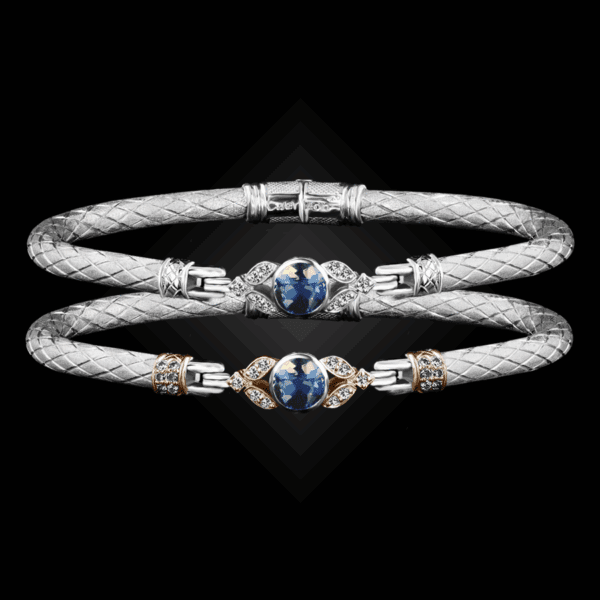 303 Blue Topaz Caerleon two Natura Bangle Bracelet