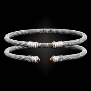 201 Citrine Milanese Mesh Elegante Cuff Bracelet