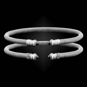 201 Lab Created Alexandrite Milanese Mesh Elegante Cuff Bracelet