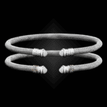 201 Mother of Pearl Milanese Mesh Elegante Cuff Bracelet