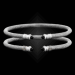 201 Onyx Black Milanese Mesh Elegante Cuff Bracelet