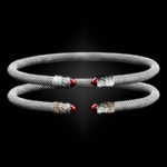 202 Lab Created Ruby Milanese Mesh Classica Cuff Bracelet