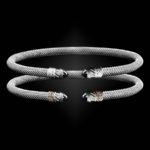 202 Lab Created Alexandrite Milanese Mesh Classica Cuff Bracelet
