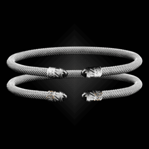 202 Lab Created Alexandrite Milanese Mesh Classica Cuff Bracelet