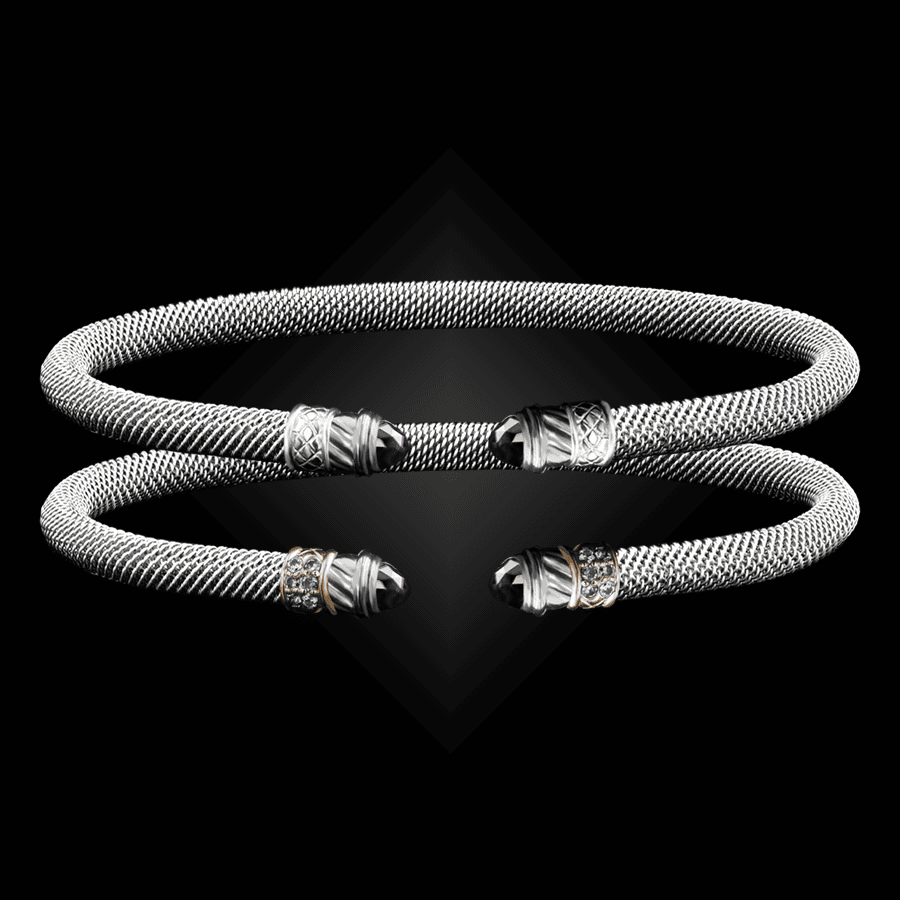 202 Lab Created Alexandrite Milanese Mesh Classica Cuff Bracelet