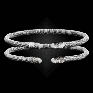 202 Mother of Pearl Milanese Mesh Classica Cuff Bracelet