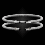 202 Onyx Black Milanese Mesh Classica Cuff Bracelet