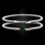 202 Peridot Milanese Mesh Classica Cuff Bracelet