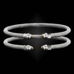 203 Citrine Milanese Mesh Natura Cuff Bracelet