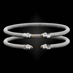 203 Citrine Milanese Mesh Natura Cuff Bracelet