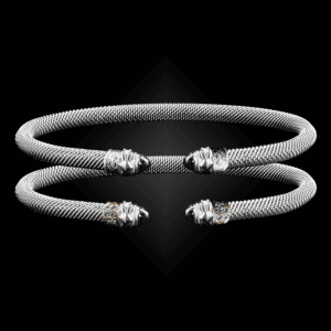 203 Lab Created Alexandrite Milanese Mesh Natura Cuff Bracelet