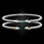 203 Peridot Milanese Mesh Natura Cuff Bracelet