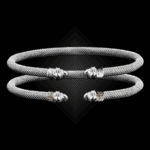 203 White Topaz Milanese Mesh Natura Cuff Bracelet