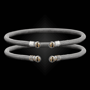207 Citrine Milanese Mesh La Madre Cuff Bracelet