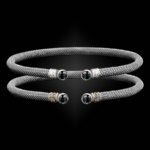 207 Lab Created Alexandrite Milanese Mesh La Madre Cuff Bracelet