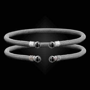 207 Lab Created Alexandrite Milanese Mesh La Madre Cuff Bracelet