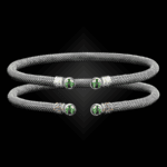 207 Peridot Milanese Mesh La Madre Cuff Bracelet
