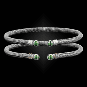 207 Peridot Milanese Mesh La Madre Cuff Bracelet