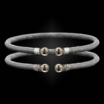 208 Citrine Milanese Mesh Belle Forme Cuff Bracelet