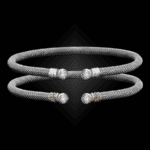 257 Solitaire Diamond Milanese Mesh La Madre Cuff Bracelet