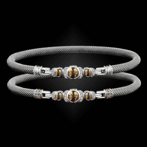 307 Citrine Milanese Mesh La Madre Bangle Bracelet