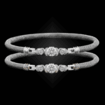 307 Diamond Milanese Mesh La Madre Bangle Bracelet