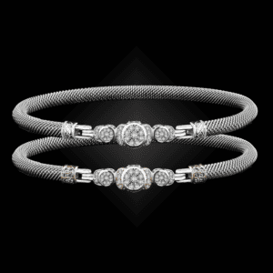 307 Diamond Milanese Mesh La Madre Bangle Bracelet