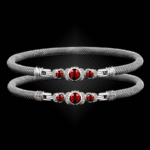 307 Lab Ruby Milanese Mesh La Madre Bangle Bracelet