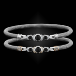 307 Onyx Black Milanese Mesh La Madre Bangle Bracelet