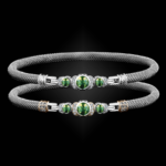 307 Peridot Milanese Mesh La Madre Bangle Bracelet
