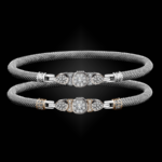 308 Diamond Milanese Mesh Belle Forme Bangle Bracelet