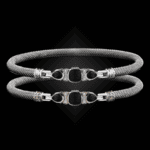 308 Onyx Black Milanese Mesh Belle Forme Bangle Bracelet