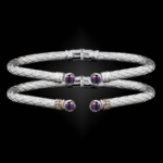 207 Amethyst Caerleon two La Madre Cuff Bracelet