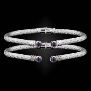 207 Amethyst Caerleon two La Madre Cuff Bracelet