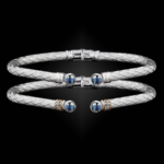 207 Blue Topaz Caerleon two La Madre Cuff Bracelet