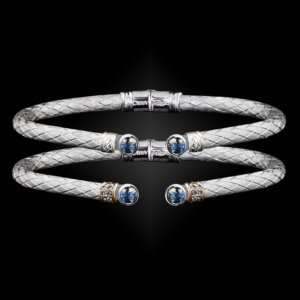 207 Blue Topaz Caerleon two La Madre Cuff Bracelet