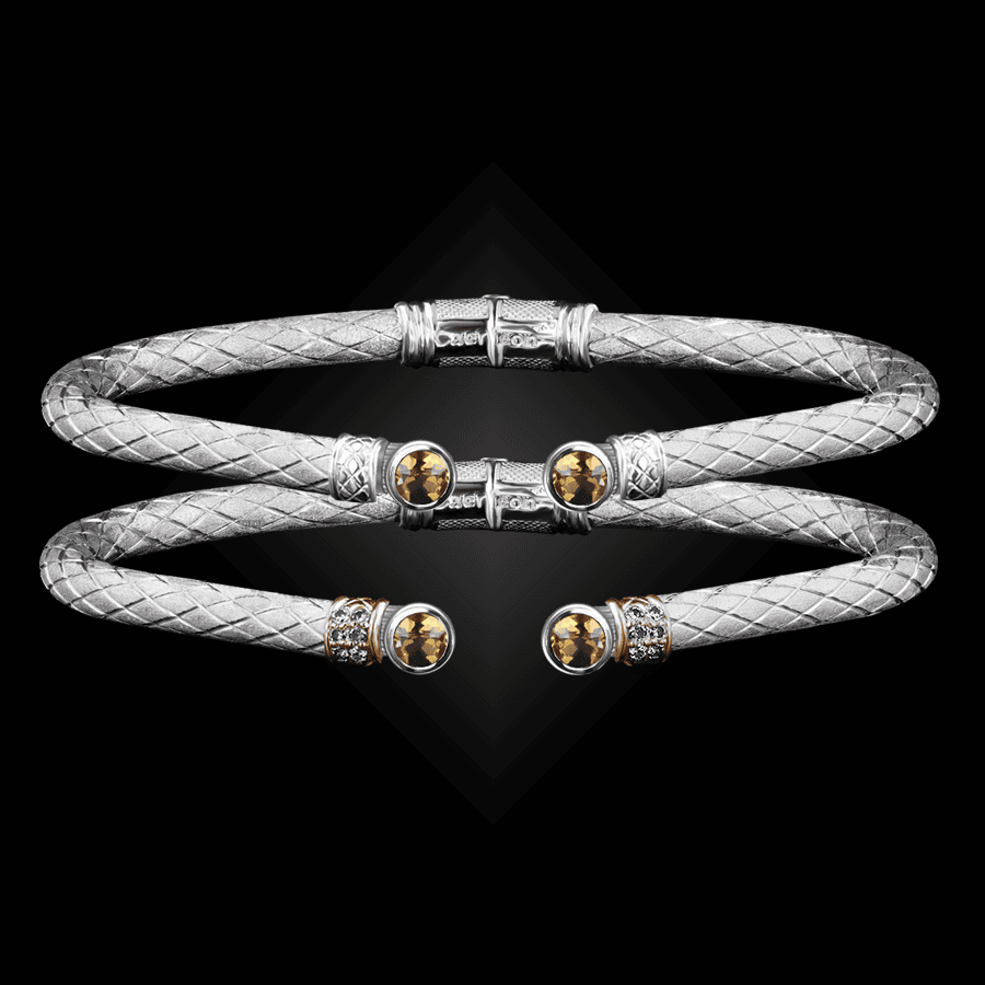 207 Citrine Caerleon two La Madre Cuff Bracelet