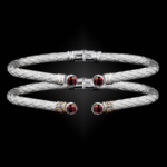 207 Garnet Caerleon two La Madre Cuff Bracelet