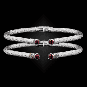 207 Garnet Caerleon two La Madre Cuff Bracelet