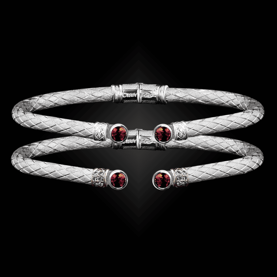 207 Garnet Caerleon two La Madre Cuff Bracelet