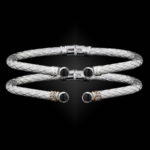 207 Onyx Black Caerleon two La Madre Cuff Bracelet