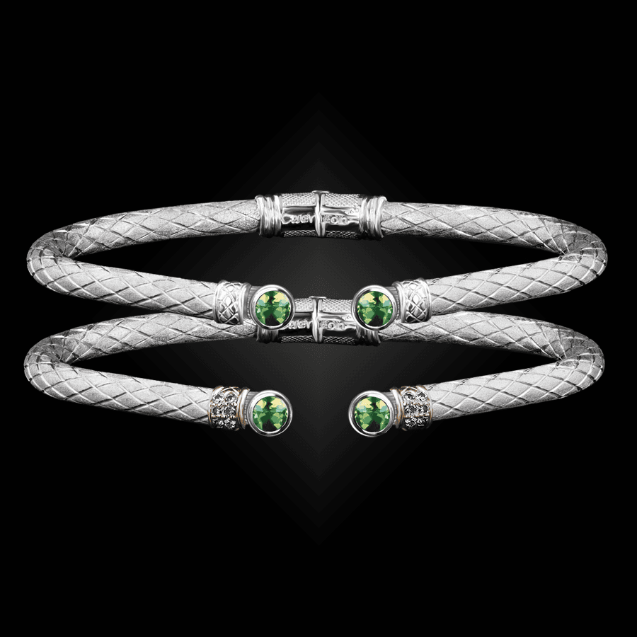 207 Peridot Caerleon two La Madre Cuff Bracelet