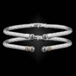207 White Topaz Caerleon two La Madre Cuff Bracelet