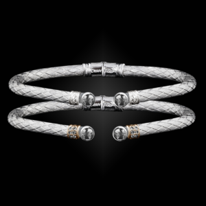 207 White Topaz Caerleon two La Madre Cuff Bracelet