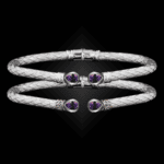 208 Amethyst Caerleon two Belle Forme Cuff Bracelet