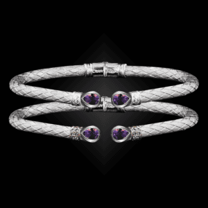 208 Amethyst Caerleon two Belle Forme Cuff Bracelet