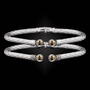 208 Citrine Caerleon two Belle Forme Cuff Bracelet