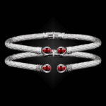 208 Lab Created Ruby Caerleon two Belle Forme Cuff Bracelet