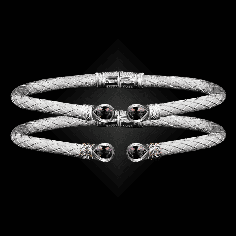 208 Lab Created Alexandrite Caerleon two Belle Forme Cuff Bracelet