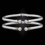 208 Mother of Pearl Caerleon two Belle Forme Cuff Bracelet